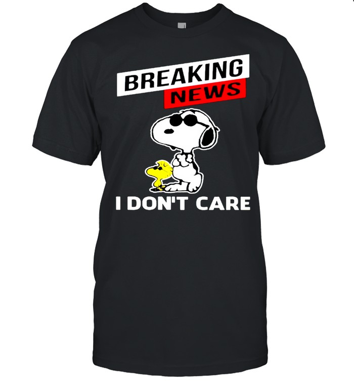 Snoopy breaking news I don’t care shirt Classic Men's T-shirt