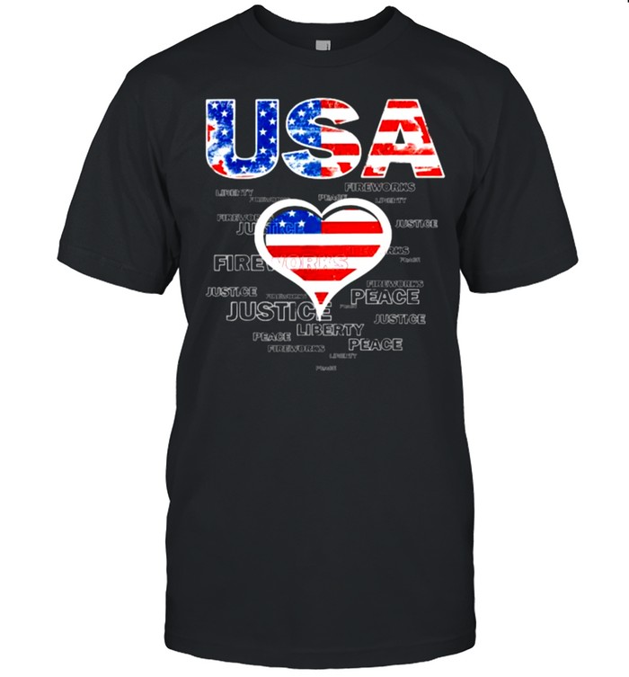 4th of July USA American flag Fireworks T-Shirt