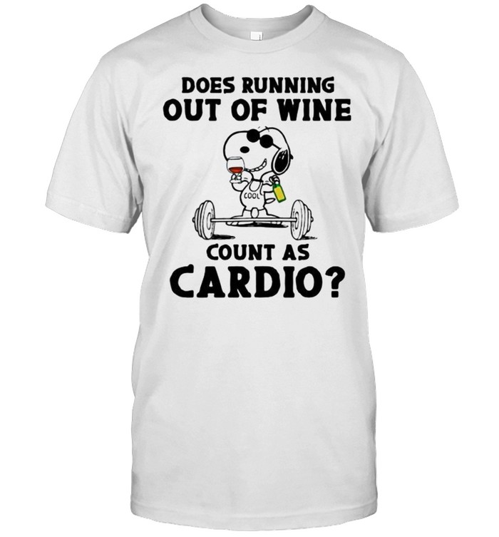 Does Running Out Of Wine Count As Cardio Snoopy shirt Classic Men's T-shirt