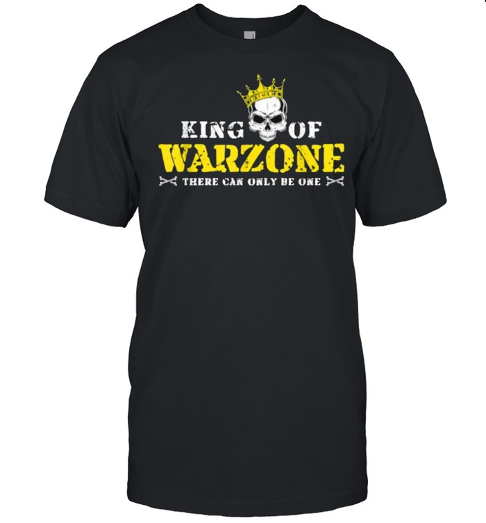 King of Warzone Gamer Gift Calls for Duty Cod Gaming T-ShiThere Can Only Be One Skull  Classic Men's T-shirt