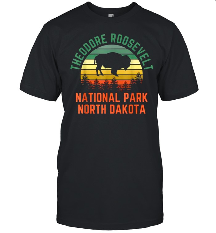 Theodore Roosevelt National Park North Dakota Buffalo Vintage T- Classic Men's T-shirt