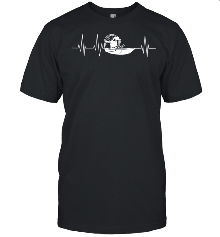 Airboat Cool Swamp Boat Heartbeat Captain shirt