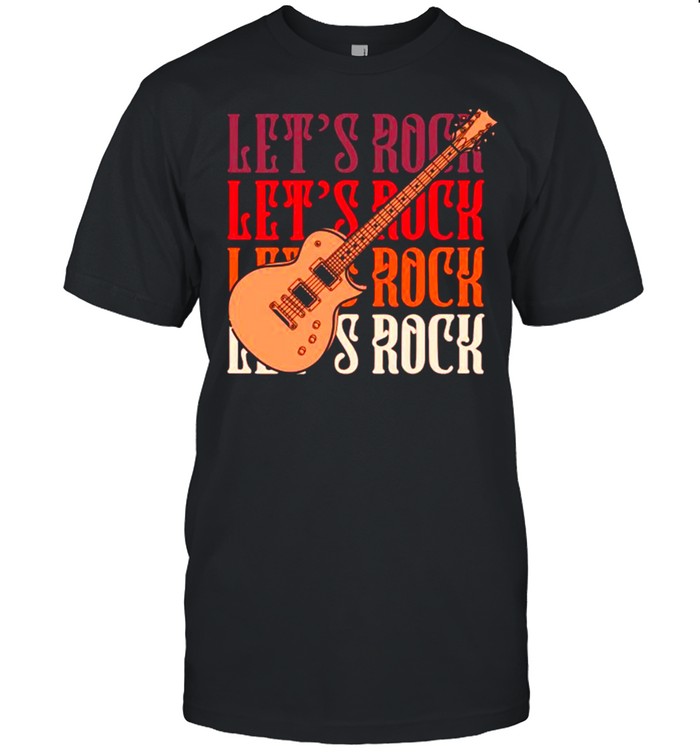 Lets Rock Rock & Roll Guitar Player  Classic Men's T-shirt