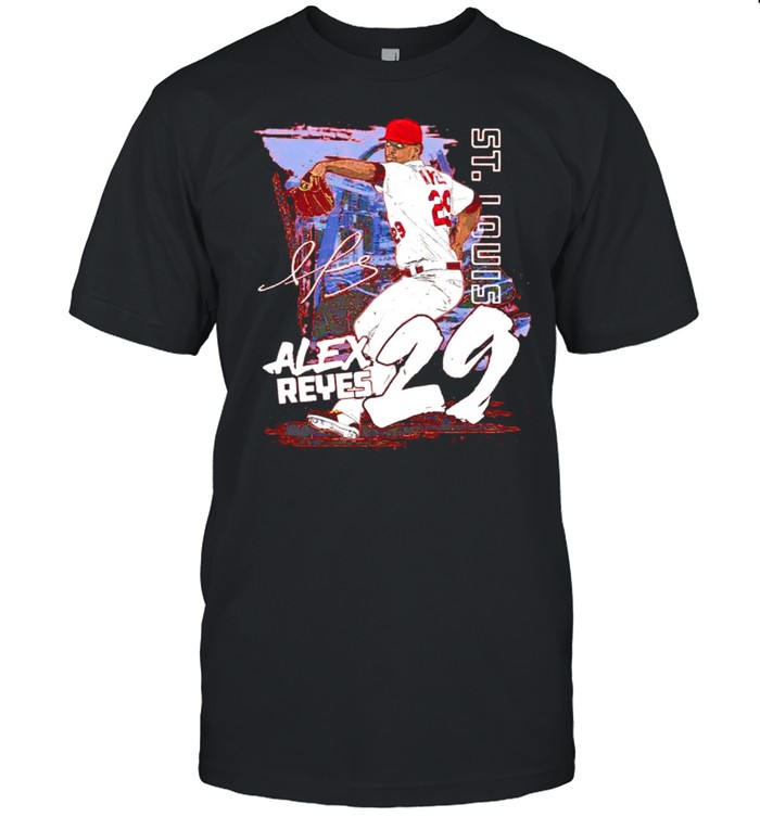 St. Louis Cardinals Alex Reyes 29 throw the ball signature shirt Classic Men's T-shirt