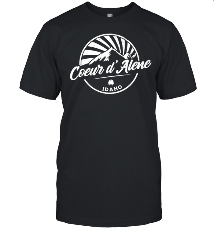 Coeur d'Alene Idaho Vintage Mountain shirt Classic Men's T-shirt
