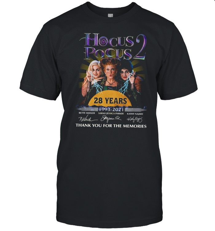Hocus pocus 2 28 years 1993 2021 thank you for the memories shirt
