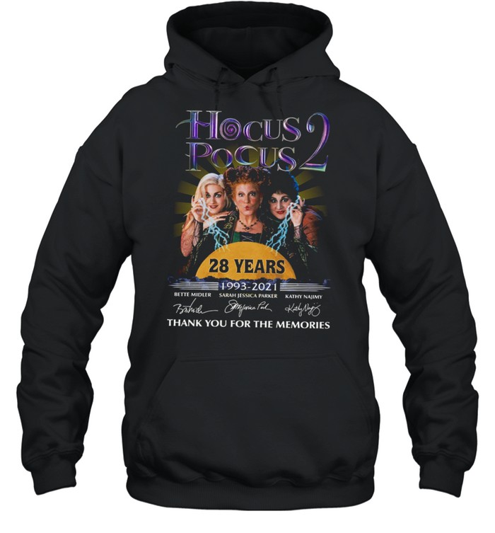 Hocus pocus 2 28 years 1993 2021 thank you for the memories shirt Unisex Hoodie