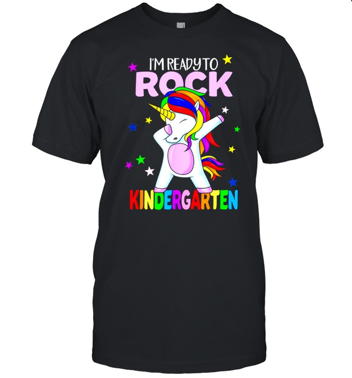 Rock Kindergarten Dabbing Unicorn Girls Back To School shirt Classic Men's T-shirt