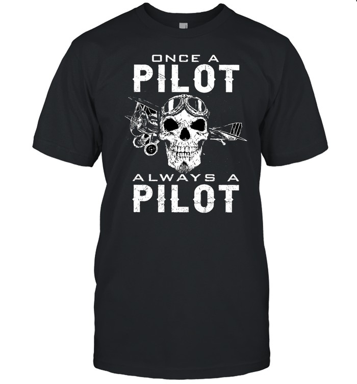 Skull once a pilot always a pilot shirt Classic Men's T-shirt