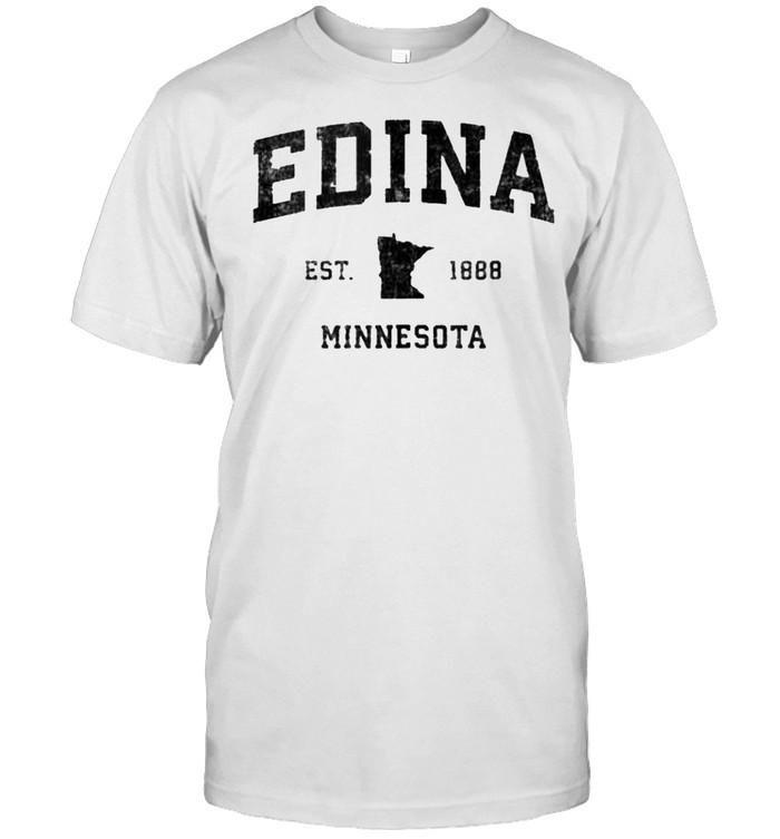 Edina Minnesota MN Vintage Sports Design Black Print shirt