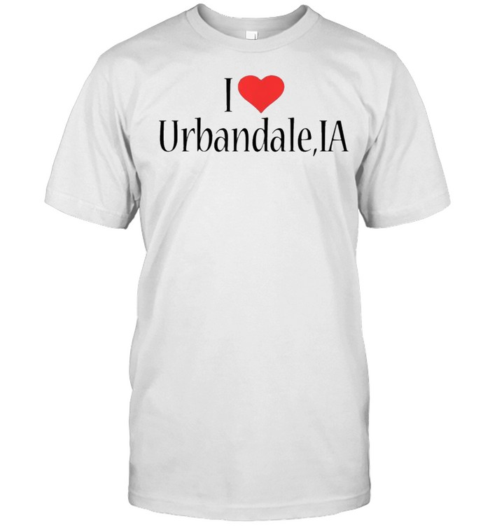 I Love Urbandale IOWA Heart City State Combination shirt Classic Men's T-shirt