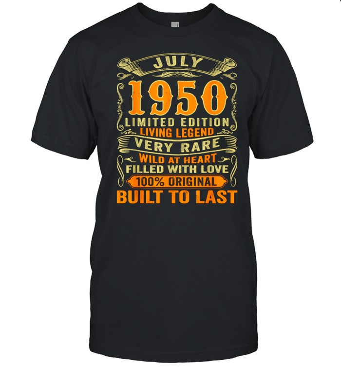 July 1950 Shirt 71 Years Old 71st Birthday shirt