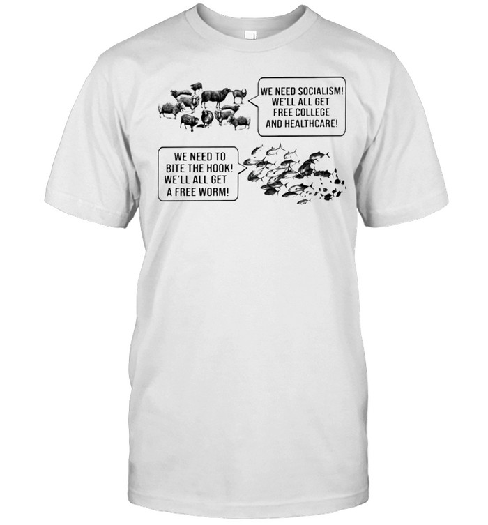 Sheep we need socialism we’ll all get free fish we need to bite the hook shirt Classic Men's T-shirt