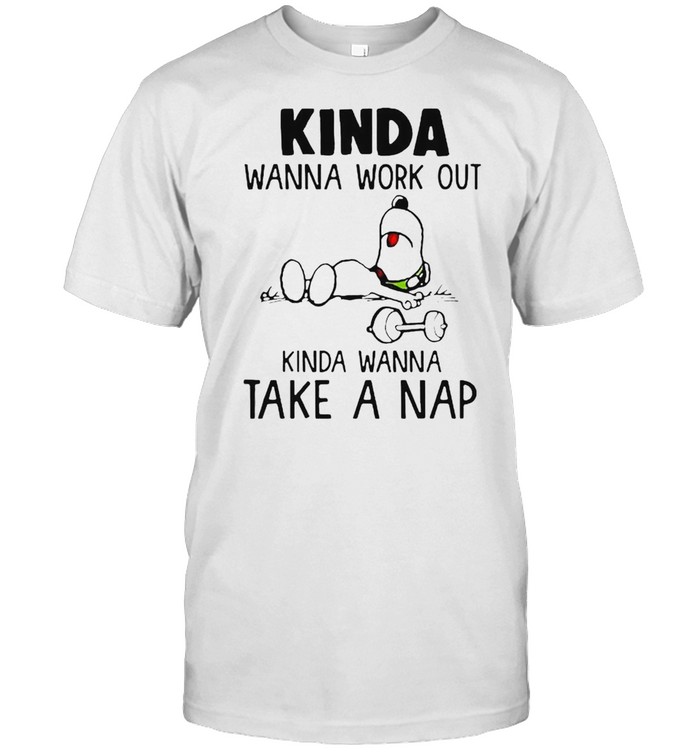 Snoopy kinda wanna work out kinda wanna take a nap shirt Classic Men's T-shirt
