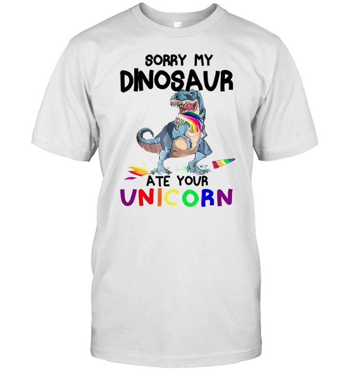 Sorry my dinosaur ate your unicorn shirt Classic Men's T-shirt