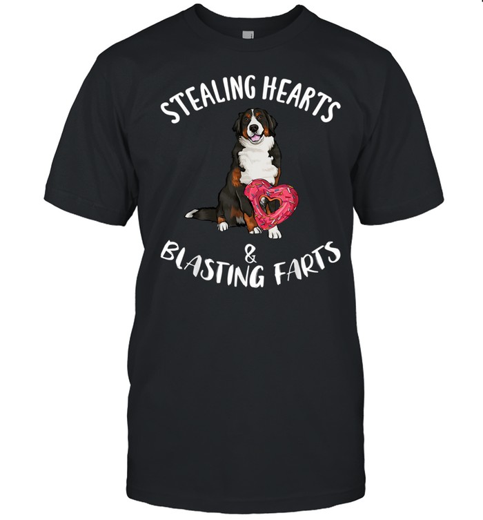 Stealing Heart Blasting Farts Bernese Mountain Dog Valentine shirt Classic Men's T-shirt