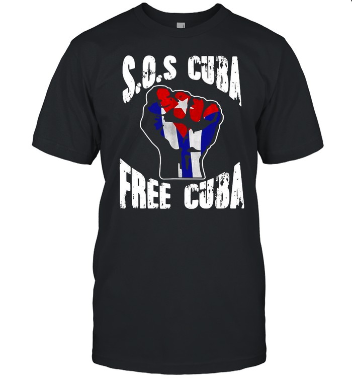 Cuban Protest Fist Flag Sos Cuba Libre Soscuba Libertad T-shirt Classic Men's T-shirt