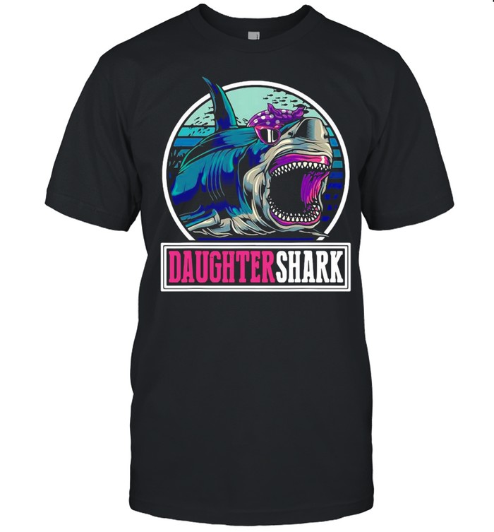 Daughter Shark Ocean Animal Family T-shirt
