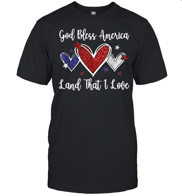 God Bless America Girls Patriotic Christian T-shirt