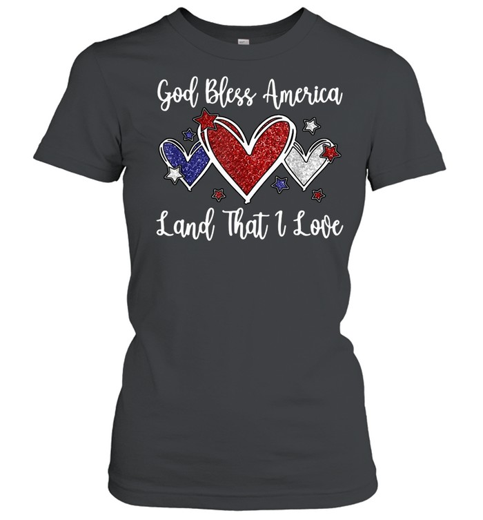 God Bless America Girls Patriotic Christian T-shirt Classic Women's T-shirt
