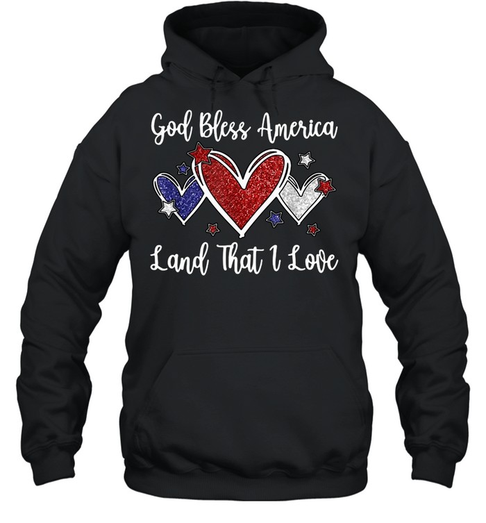 God Bless America Girls Patriotic Christian T-shirt Unisex Hoodie