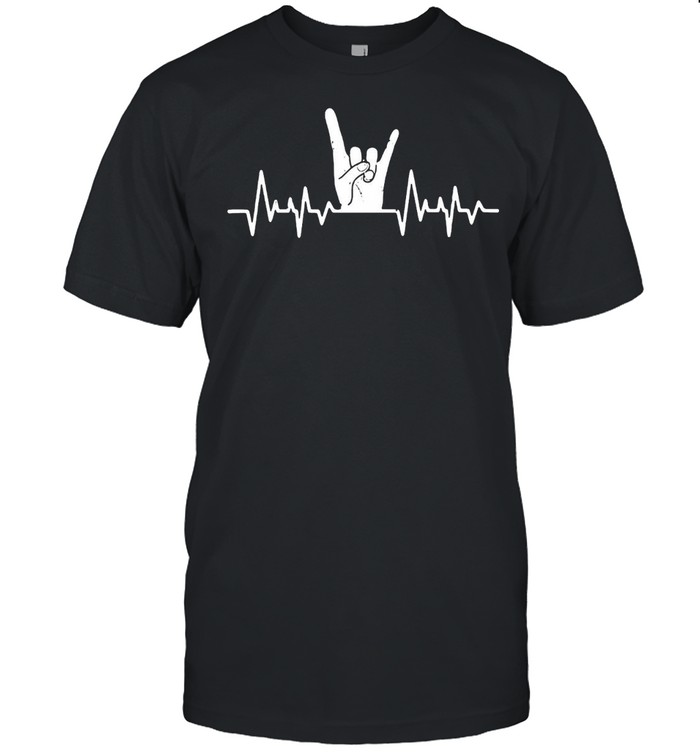 Heartbeat Rock Music Lovers Design Concert Band Rock Music T-shirt Classic Men's T-shirt