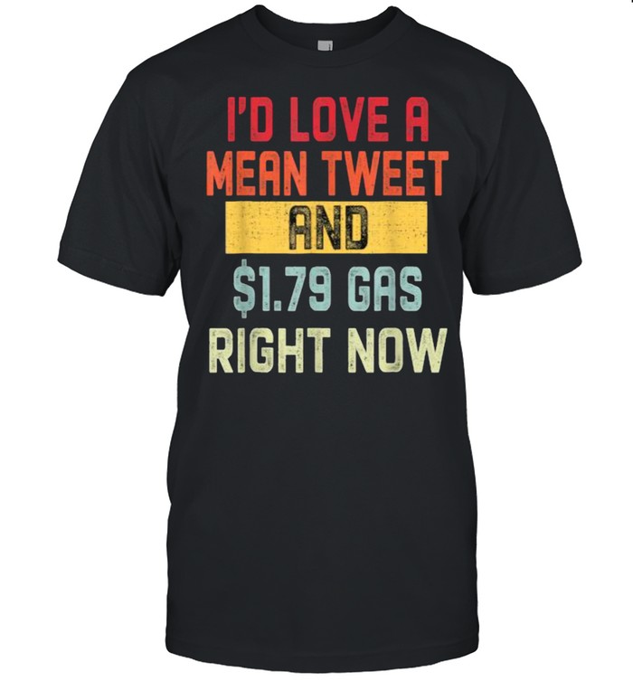 Id Love A Mean Tweet And 1.79 Gas Right Now Pro Trump T-Shirt