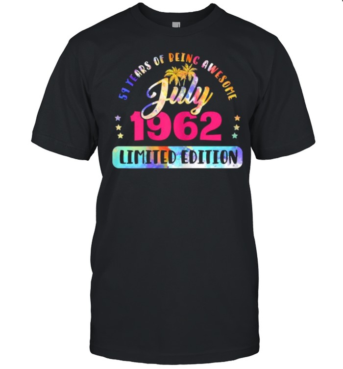 59 Years Of Being Awesome July 1962 59 Years Old T-Shirt