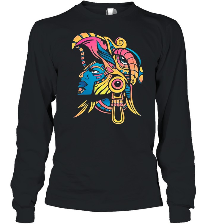 Huichol Colourful Mexican Indigenous People T-shirt Long Sleeved T-shirt
