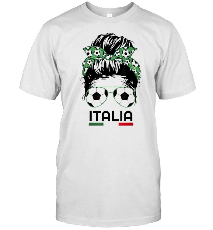 Italia messy bun Football Italian soccer lover T- Classic Men's T-shirt