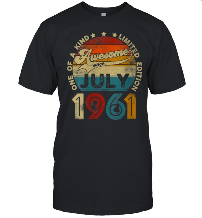 One of a kind limited edition awesome sice july 1961 60 years old vintage shirt