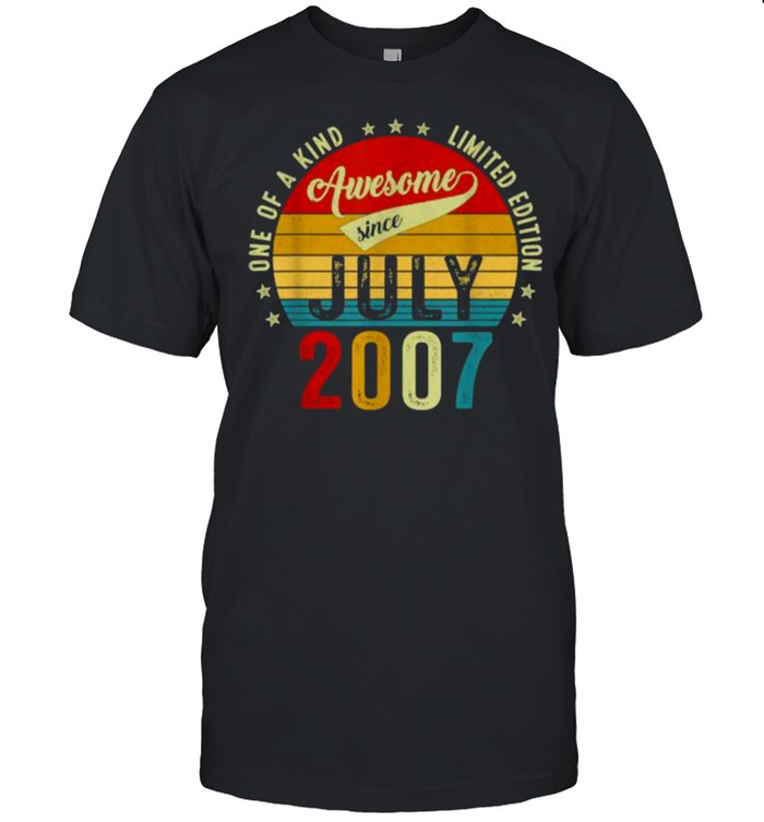 One of a kind limited edition awesone since July 2007 14 years old vintage shirt Classic Men's T-shirt