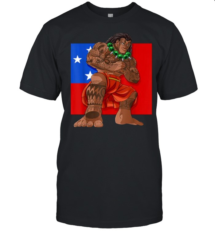 Samoan Pride Polynesian Haka Dance Samoa Flag T- Classic Men's T-shirt