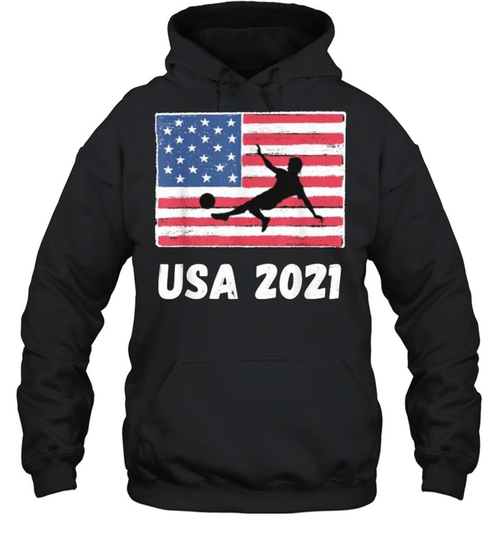 USA 2021 Soccer Team America Tokyo 2021 Summer Games American Flag T- Unisex Hoodie