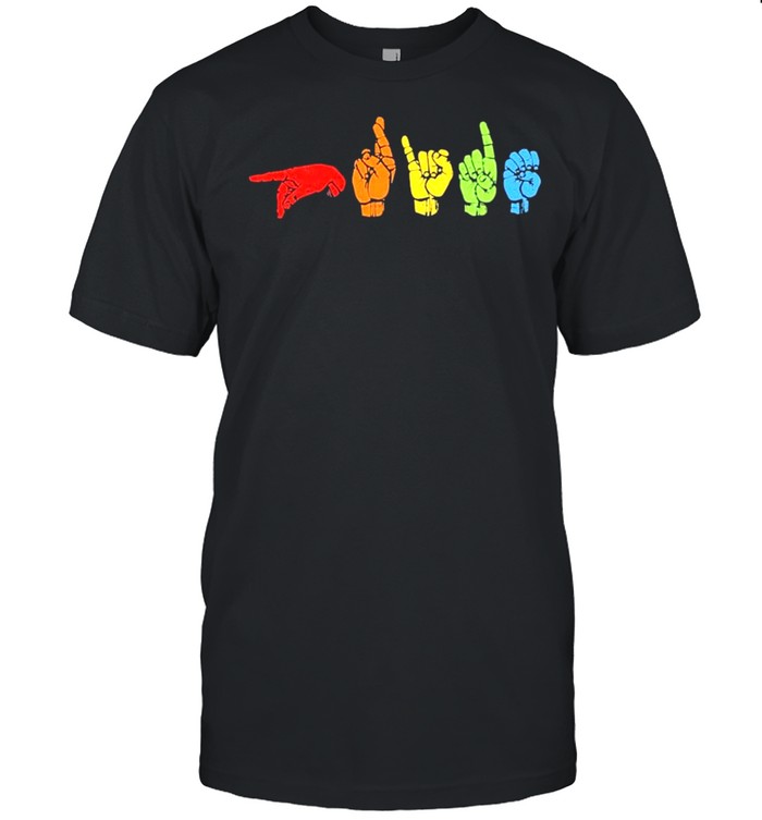 LGBT Sign Language Rainbow shirt Classic Men's T-shirt