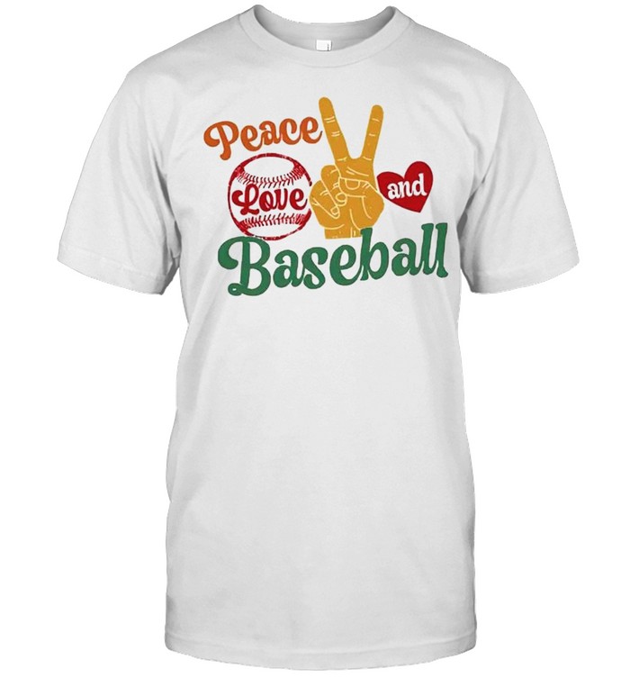 Peace love and baseball shirt Classic Men's T-shirt