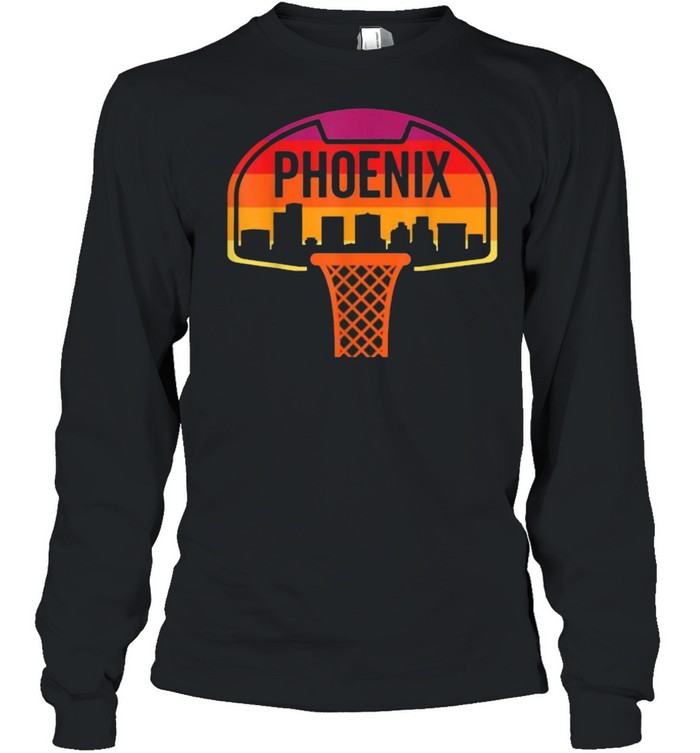 Phoenix Basketball B-Ball Vintage Sunset T- Long Sleeved T-shirt