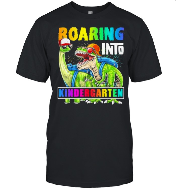 Roaring Into Kindergarten Dinosaur Shirt
