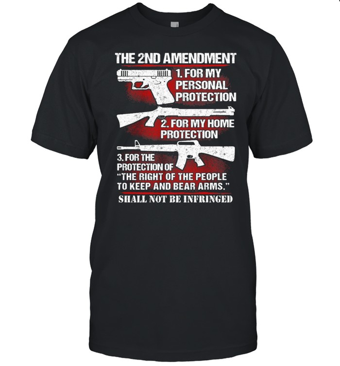 The 2nd amendment 1 for my personal protection 2 for my home protection shirt Classic Men's T-shirt