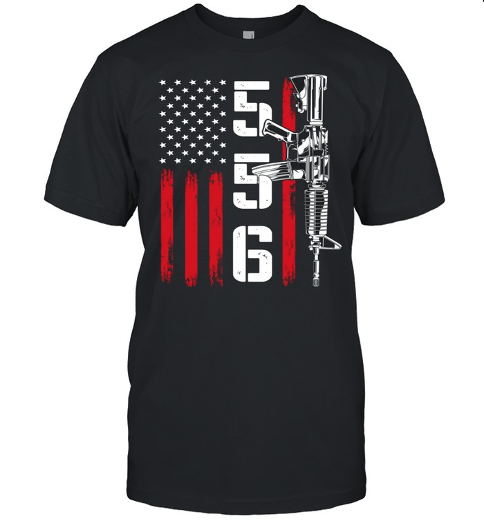 Ar15 American Flag Ar15 Rifle Sling For Gun Owner BACK shirt