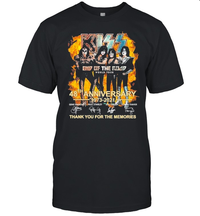 Kizz end of the road world tour 48th anniversary 1073 2021 thank you for the memories shirt