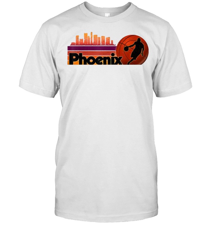 Phoenix AZ Cityscape Hot Retro Sun  Classic Men's T-shirt