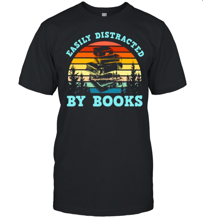 Easily Distracted By Books Vintage  Classic Men's T-shirt