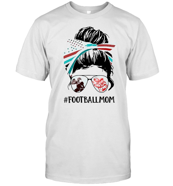 FOOTBALL MOM MESSY BUN GIRL SHIRT Classic Men's T-shirt
