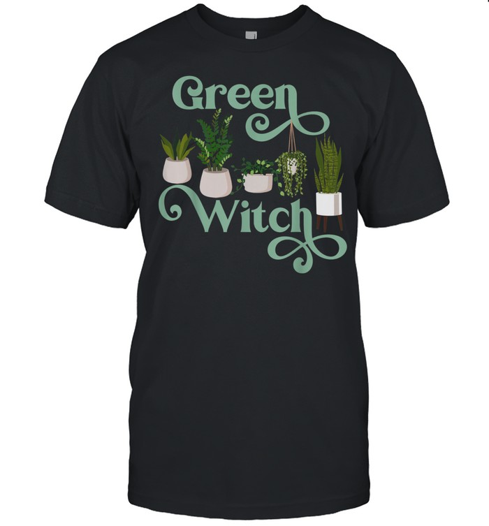 Green Witch Plant Mom Lady Indoor Outdoor Plants shirt