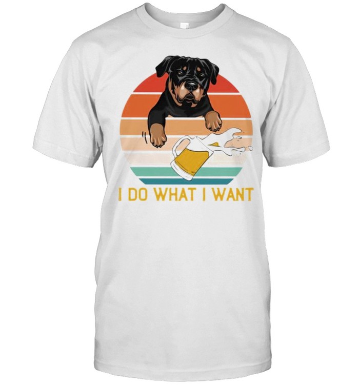 I Do What I Want Rottweiler Vintage  Classic Men's T-shirt