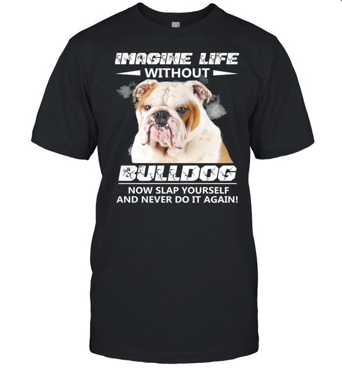 Imagine life without bulldog now slap yourself and never do it again shirt