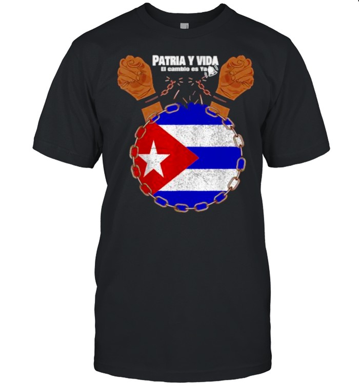 Patria y Vida pullover, Bandera Cubana, El cambio es ya T- Classic Men's T-shirt