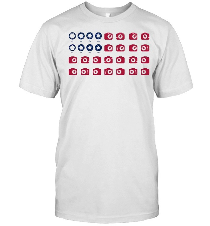 Camera American Flag  Classic Men's T-shirt