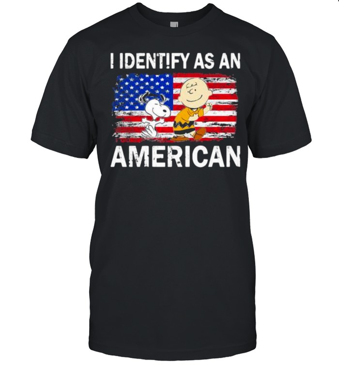 I Identify As An American Snoopy Flag  Classic Men's T-shirt